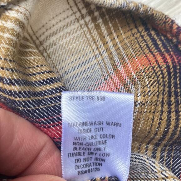 CP Shades Teton Tunic Shirt Sz S Brown Red Plaid Cotton Oversized Lagenlook - Picture 12 of 12